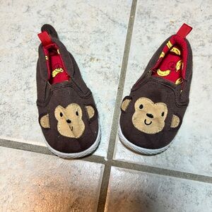 Cute Monkey Face Kids Slip-On Shoes